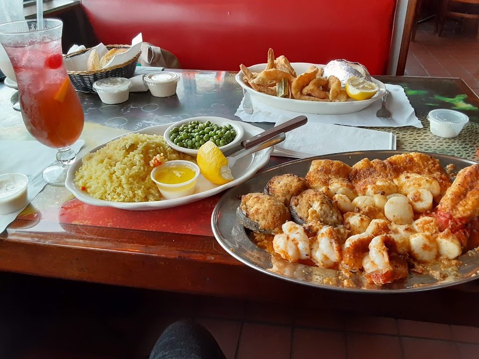 Stuffed Clams Flounder & Fried Shrimp