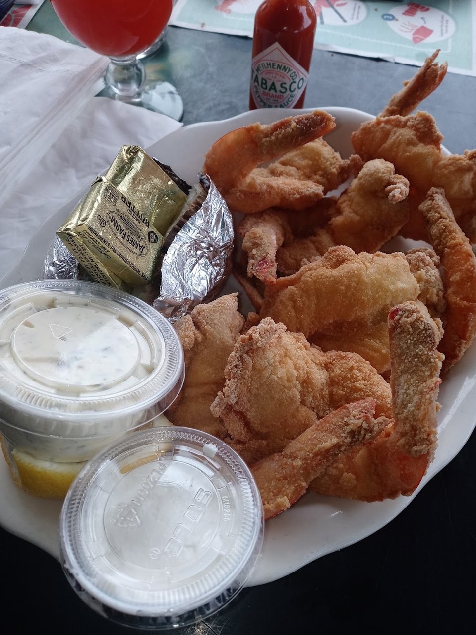 Fried Shrimp with French Fries